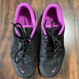 Nike Black Purple Flex Trainer Size 8.5 VGUC